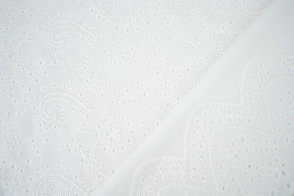 Broderie Katoen Nori Creme