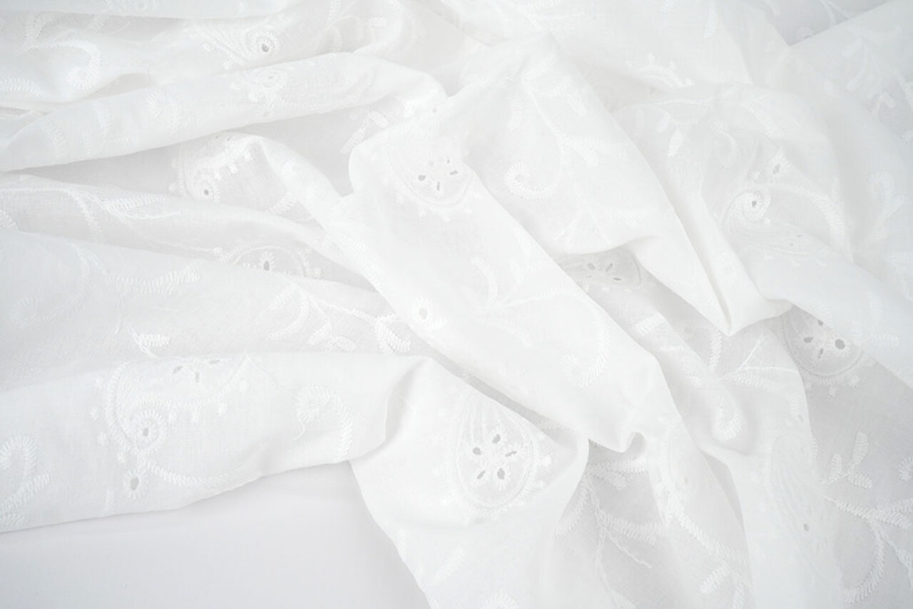 Broderie Katoen Mae Creme