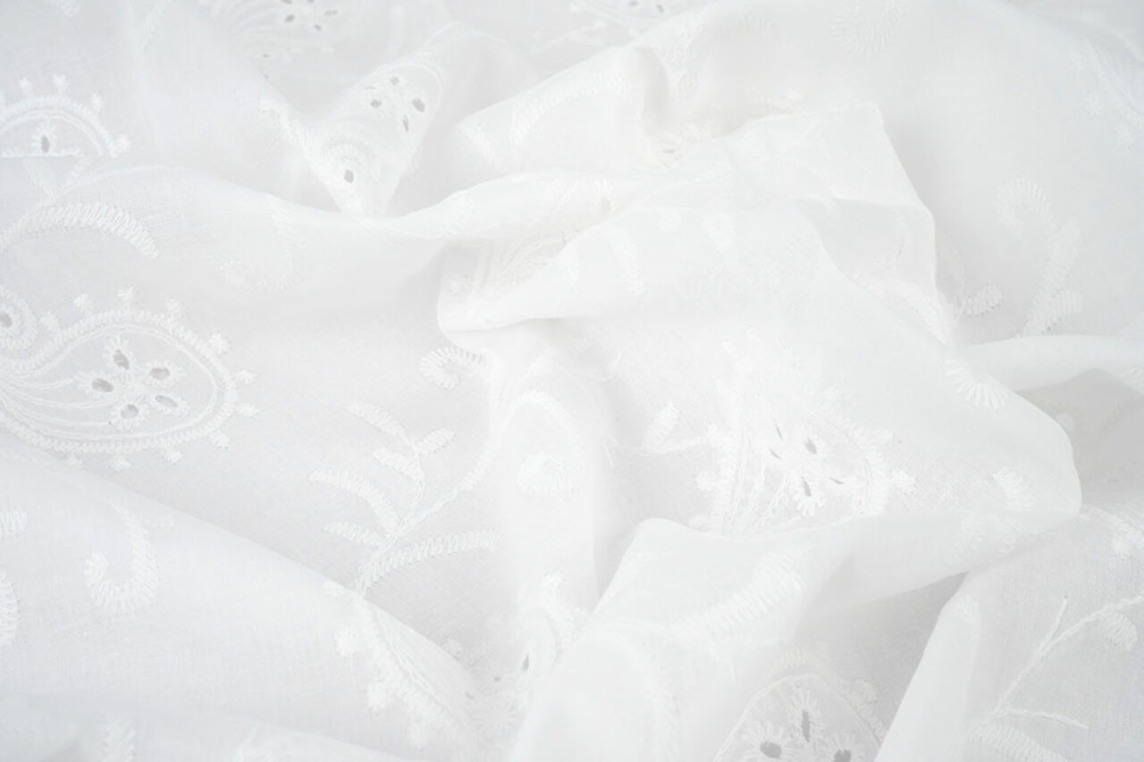 Broderie Katoen Mae Creme