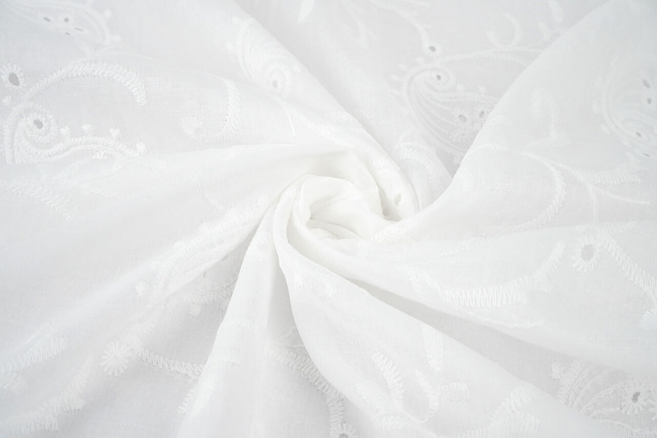 Broderie Katoen Mae Creme