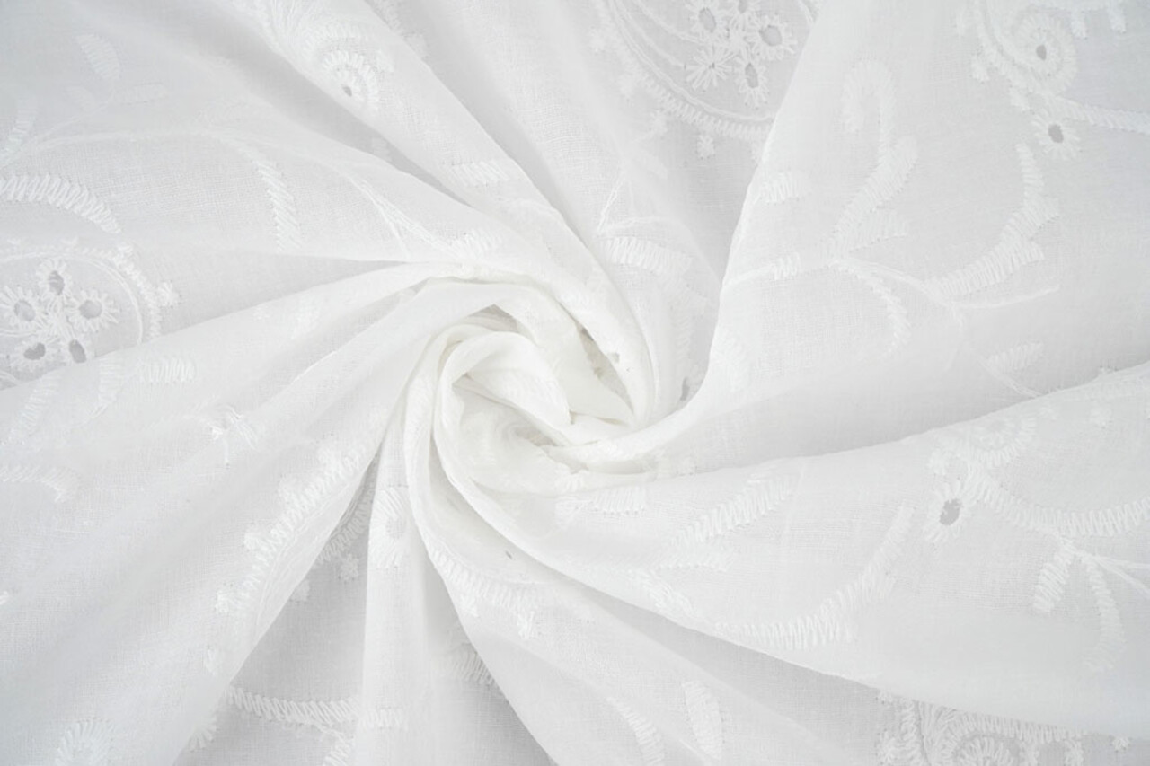 Broderie Katoen Mae Creme