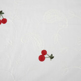 Cotton Embroidered Cherry Regina Creme Cotton Embroidered Cherry Regina Creme