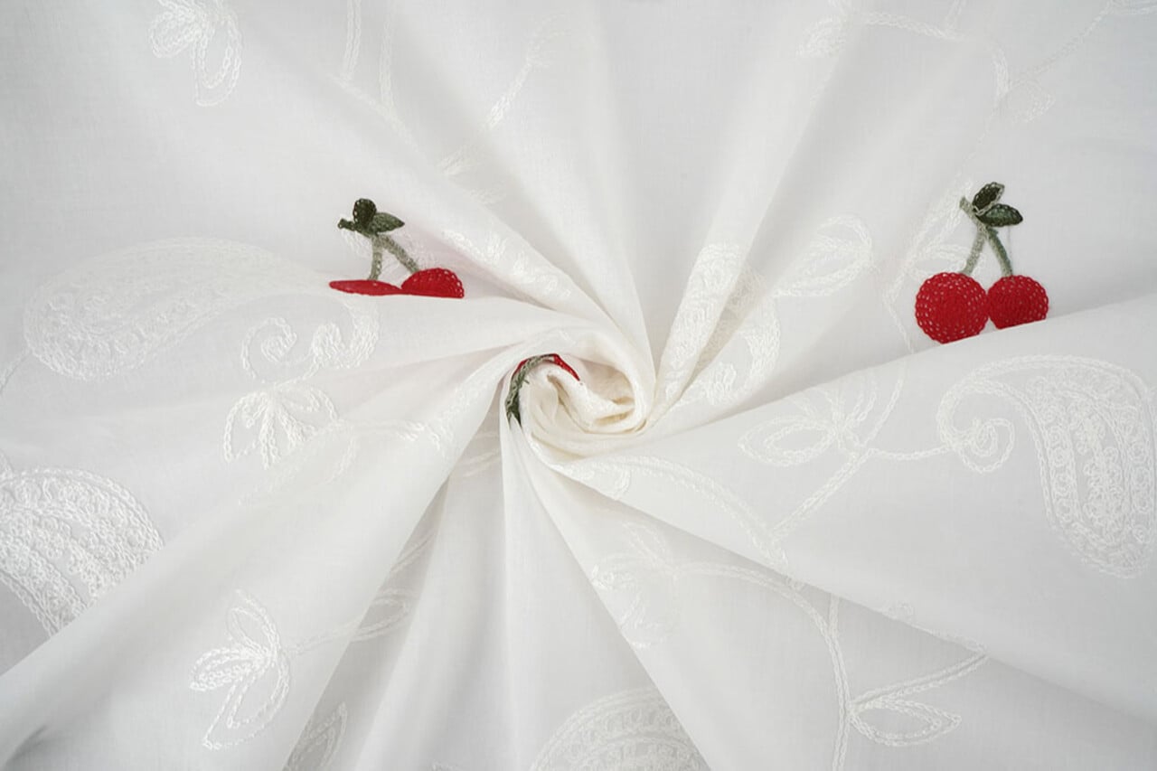 Coton Brodé Kers Regina Crème Coton Brodé Kers Regina Crème