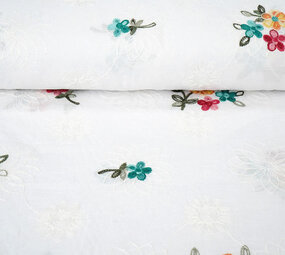 Cotton Embroidered Rive White Cotton Embroidered Rive White