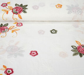 Baumwolle Bestickt Brume Creme