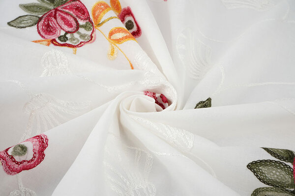 Baumwolle Bestickt Brume Creme