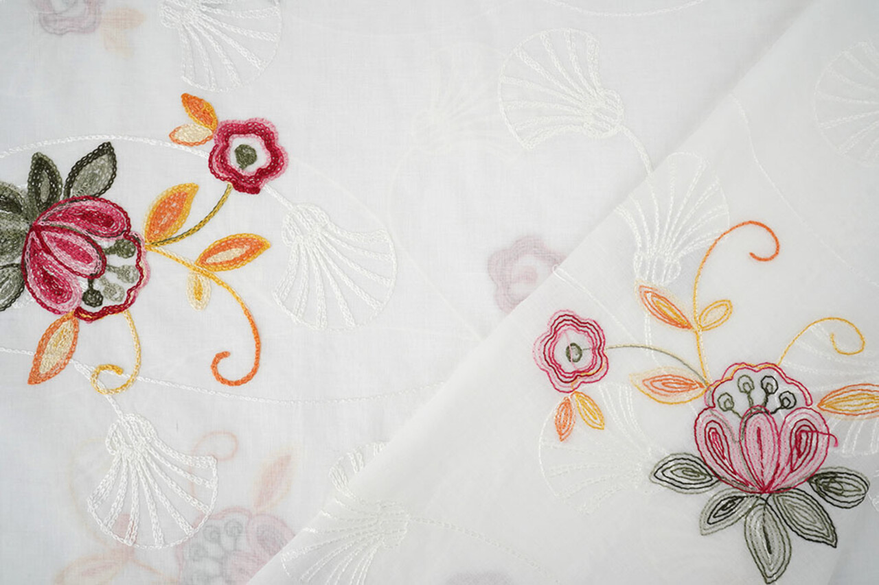 Baumwolle Bestickt Brume Creme