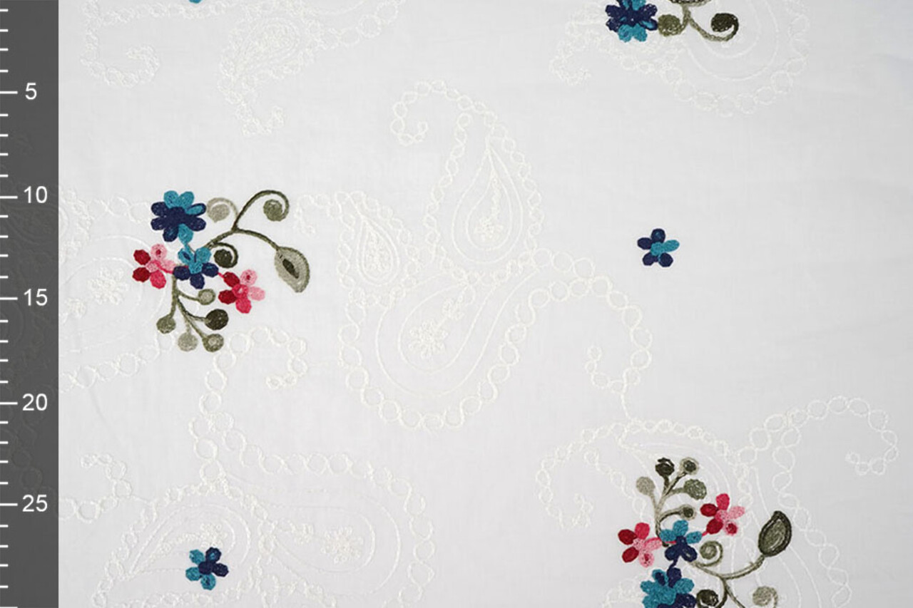 Coton Brodé Soie Crème Coton Brodé Soie Crème