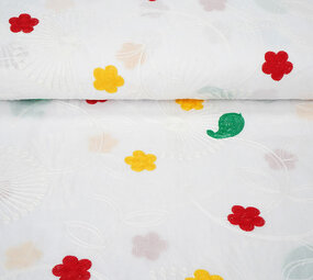 Cotton Embroidered Lin White