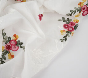 Cotton Embroidered Jolie  Creme