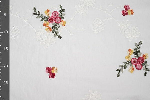 Baumwolle Bestickt Jolie Creme