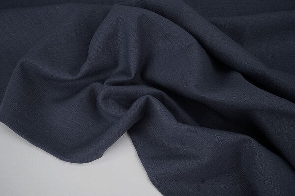 Oeko-Tex®  Gewaschenes Leinen Indigo Blau Oeko-Tex®  Gewaschenes Leinen Indigo Blau