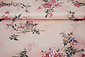 Stretch Raso Stampato Fiori Gelsomino Pesca Stretch Raso Stampato Fiori Gelsomino Pesca