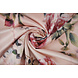 Stretch Raso Stampato Fiori Gelsomino Pesca Stretch Raso Stampato Fiori Gelsomino Pesca