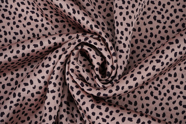 Satén Elástico Estampado Leopardo Bo Rosa