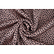 Stretch Satin Imprimé Léopard Bo Rose