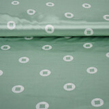 Stretch Satin Printed Pauline Green Stretch Satin Printed Pauline Green
