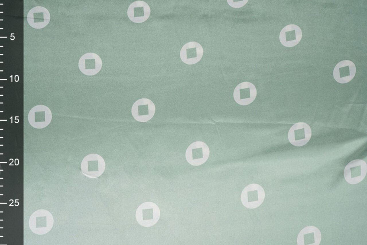 Stretch Satin Printed Pauline Green