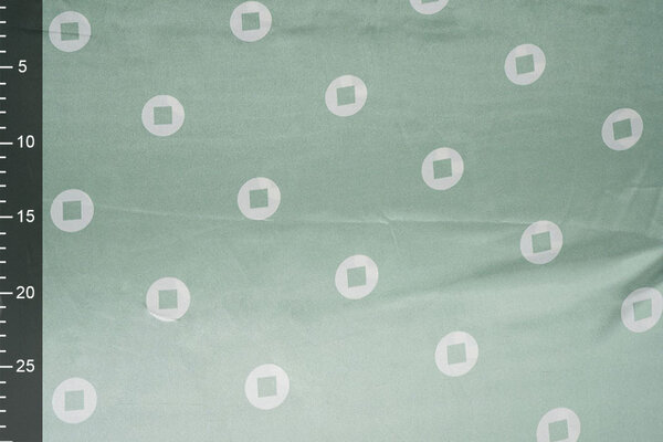 Stretch Satin Printed Pauline Green