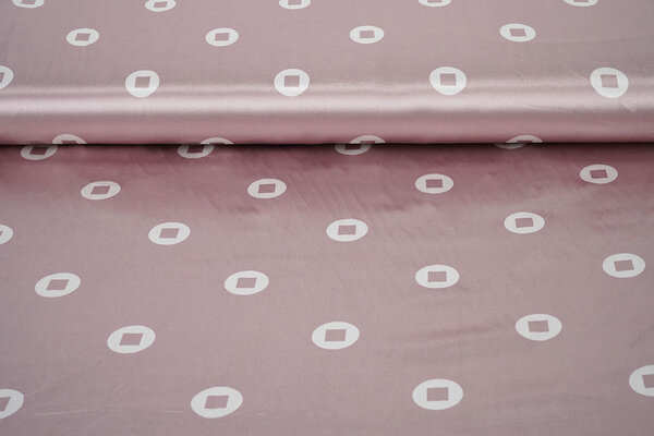 Stretch Satin Bedruckt Pauline Puderrosa