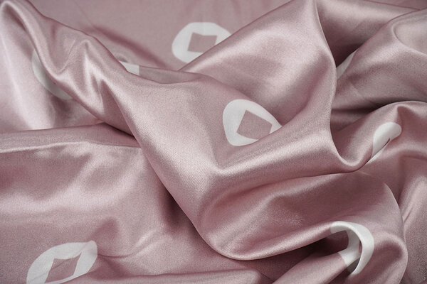 Stretch Satin Imprimé Pauline Rose Poudré Stretch Satin Imprimé Pauline Rose Poudré