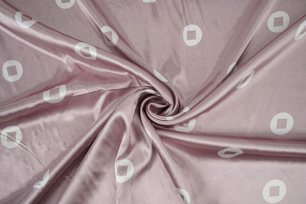 Satén Elástico Estampado Pauline Rosa Empolvado Satén Elástico Estampado Pauline Rosa Empolvado