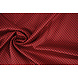Stretch Satin Printed Dots Red Black Stretch Satin Printed Dots Red Black