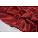 Stretch Satin Printed Dots Red Black Stretch Satin Printed Dots Red Black