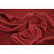 Stretch Satin Printed Dots Red Black Stretch Satin Printed Dots Red Black