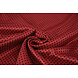 Satén Elástico Estampado Puntos Rojo Negro