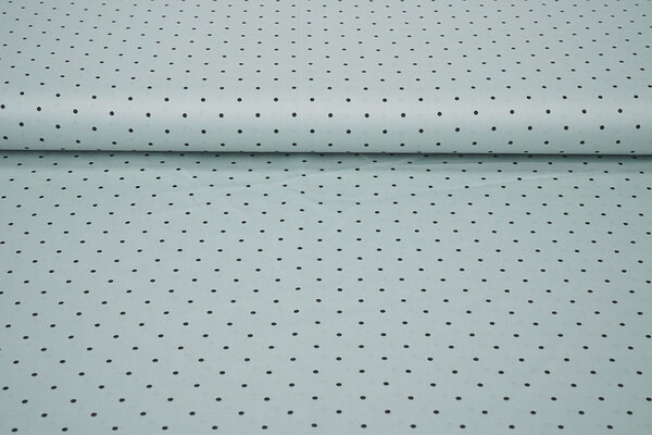 Stretch Satin Bedruckt Punkte Helles Alt-Mintgrün