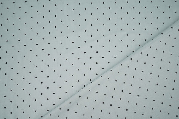 Stretch Satin Printed  Dots Light Old Mint Green