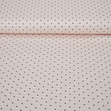Stretch Satin Imprimé Pois Rose Clair