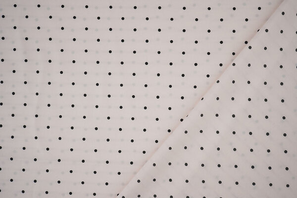 Stretch Satin Printed  Dots Light Light Pink