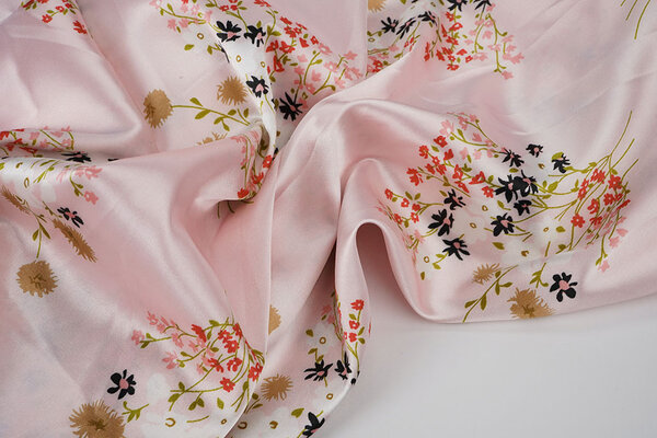 Stretch Satin Bedruckt Blumen Leslie