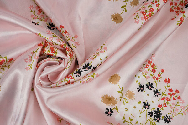 Stretch Satin Bedruckt Blumen Leslie