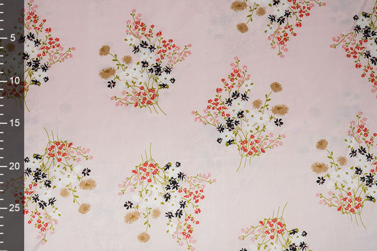 Stretch Satin Bedruckt Blumen Leslie