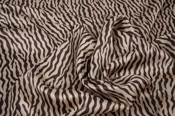 Stretch Satijn Bedrukt Zebra Bibi Stretch Satijn Bedrukt Zebra Bibi
