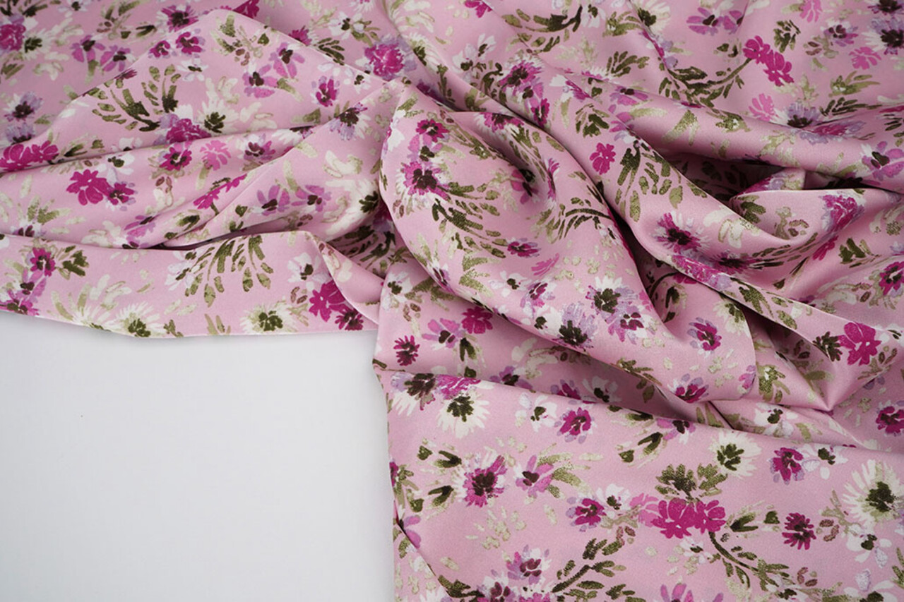 Satén Elástico Estampado Flores Florine Satén Elástico Estampado Flores Florine