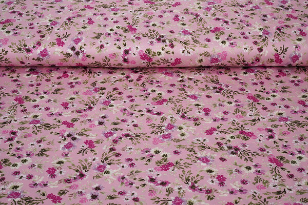 Stretch Satijn Bedrukt Bloemen Florine