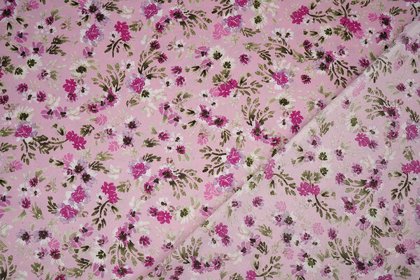 Stretch Satin Printed Flowers Florine Stretch Satin Printed Flowers Florine