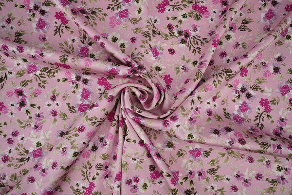 Stretch Satin Bedruckt Blumen Florine Stretch Satin Bedruckt Blumen Florine
