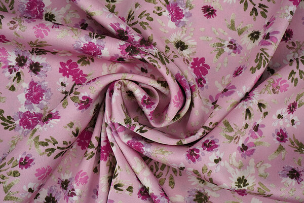 Stretch Satin Bedruckt Blumen Florine Stretch Satin Bedruckt Blumen Florine