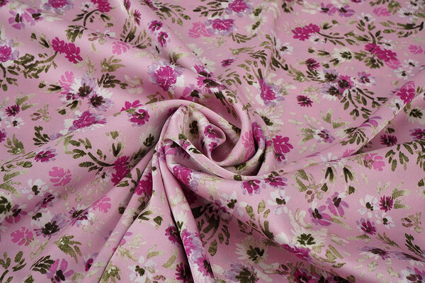Stretch Satin Bedruckt Blumen Florine Stretch Satin Bedruckt Blumen Florine