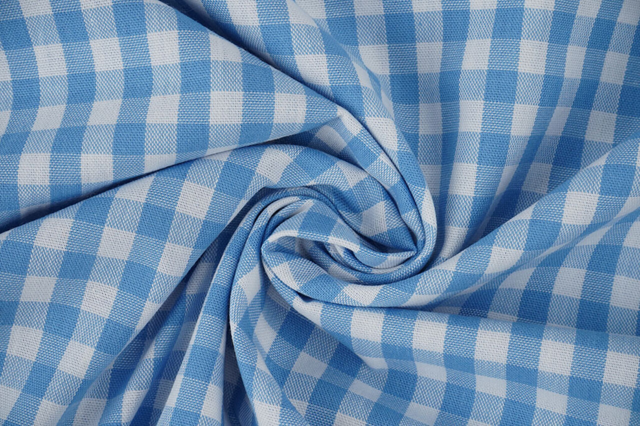 Boerenbont Ruit 8 mm Licht Blauw Boerenbont Ruit 8 mm Licht Blauw