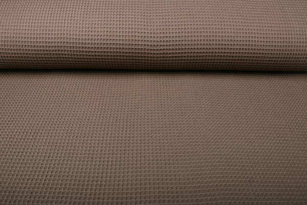 Oeko-Tex®  Waffle Pique Fabric Taupe Oeko-Tex®  Waffle Pique Fabric Taupe