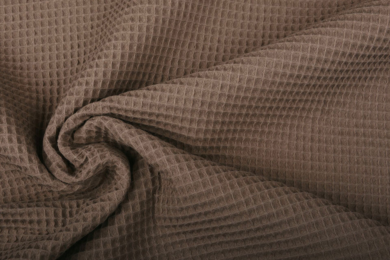 Oeko-Tex®  Waffelpiqué Baumwolle Taupe