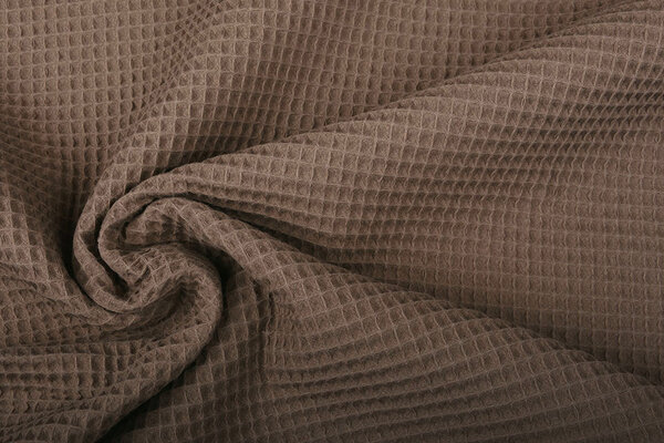 Oeko-Tex®  Waffle Pique Fabric Taupe Oeko-Tex®  Waffle Pique Fabric Taupe