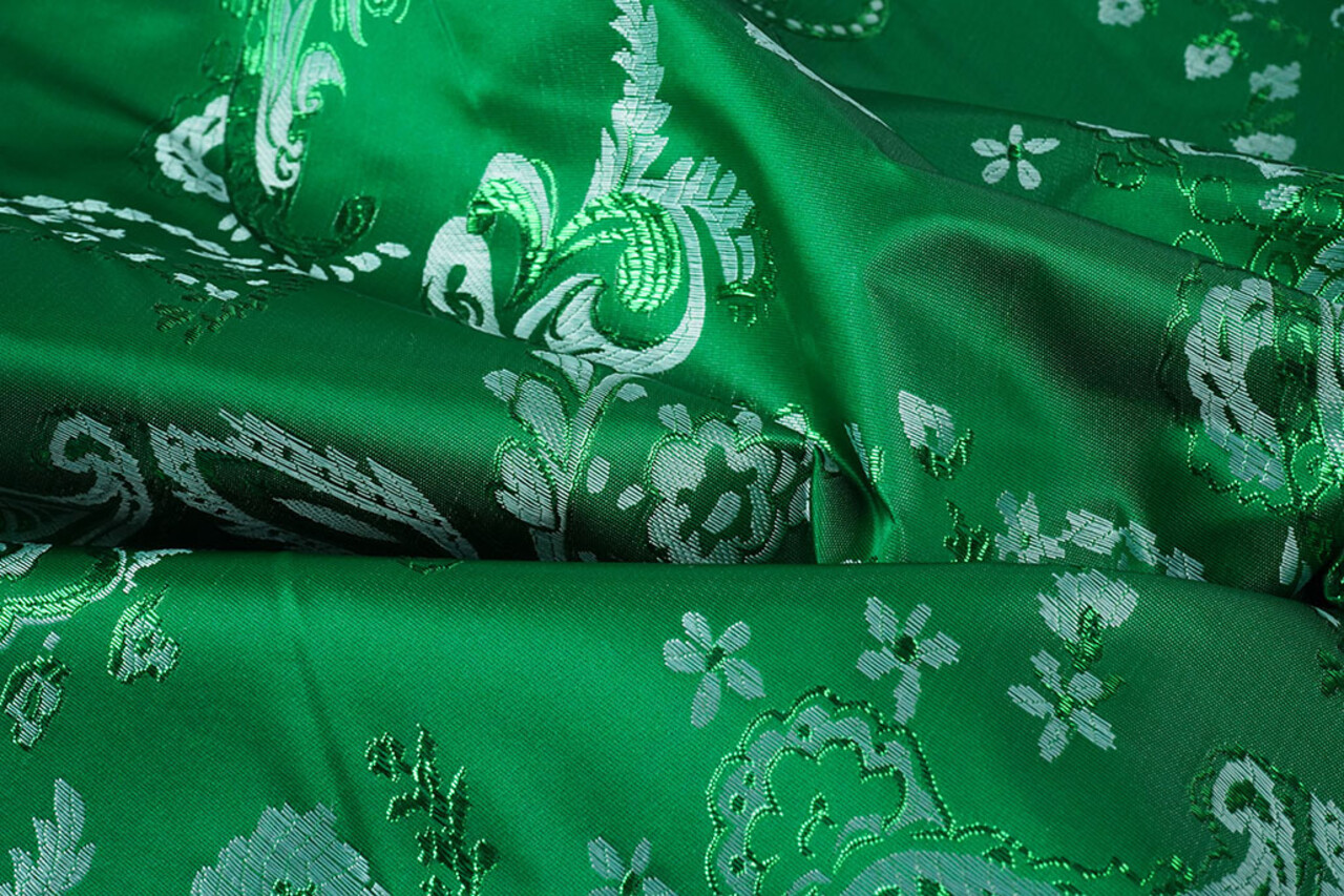 Brocart Janne Vert