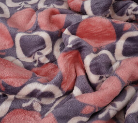Flanel Fleece Appel Roze - Paars Flanel Fleece Appel Roze - Paars